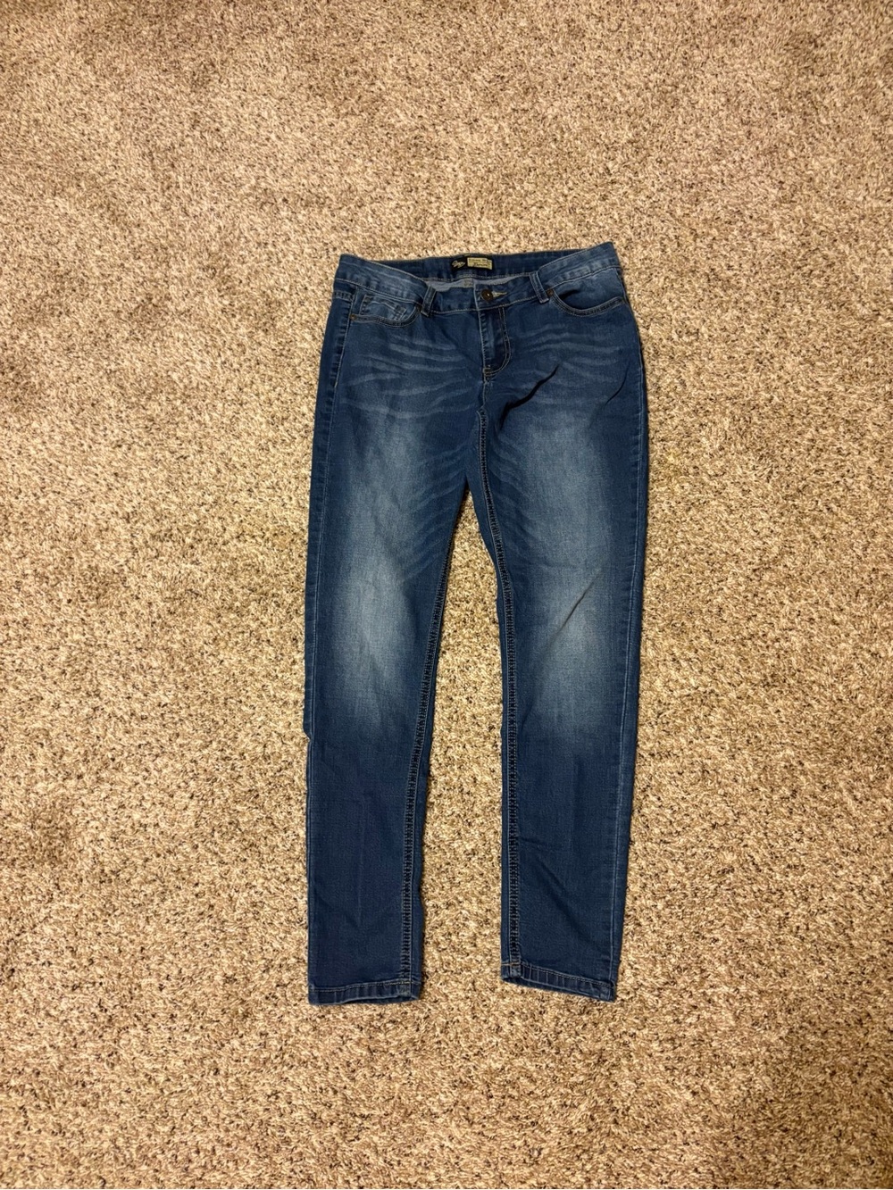 Suzanne Betro Women's Cotton Blend Straight Leg Jeans - Dark Blue Wash